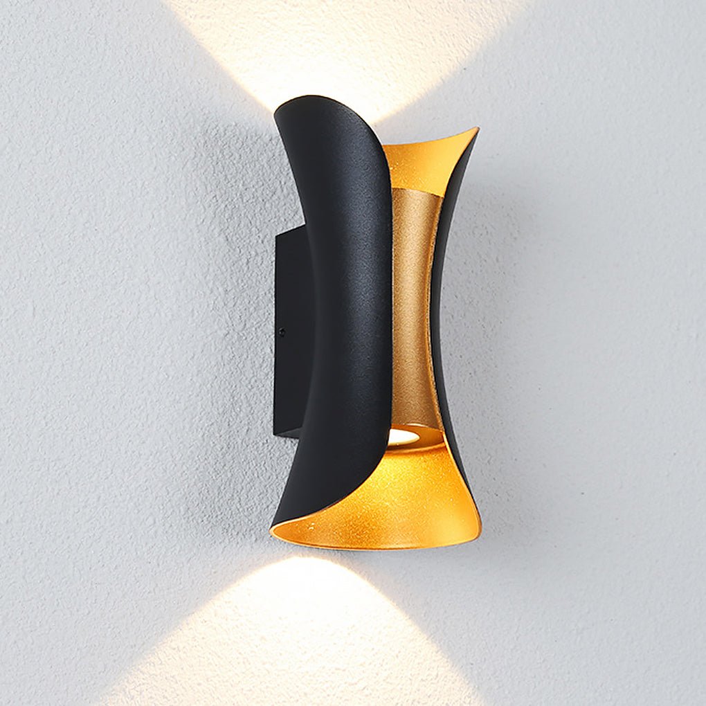 Modern Outdoor Wall Lights, Up Down Sconce Light with Curved Design, Waterproof LED, Available in Multiple Sizes and Colors 10
