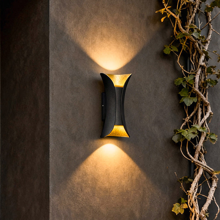 Modern Outdoor Wall Lights, Up Down Sconce Light with Curved Design, Waterproof LED, Available in Multiple Sizes and Colors 2