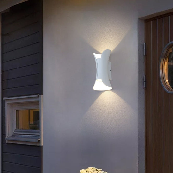 Modern Outdoor Wall Lights, Up Down Sconce Light with Curved Design, Waterproof LED, Available in Multiple Sizes and Colors 6