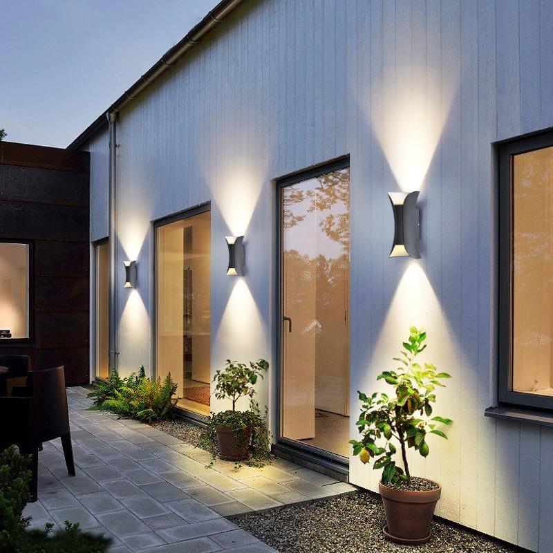 Modern Outdoor Wall Lights, Up Down Sconce Light with Curved Design, Waterproof LED, Available in Multiple Sizes and Colors 7