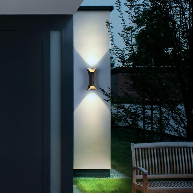 Modern Outdoor Wall Lights, Up Down Sconce Light with Curved Design, Waterproof LED, Available in Multiple Sizes and Colors 8