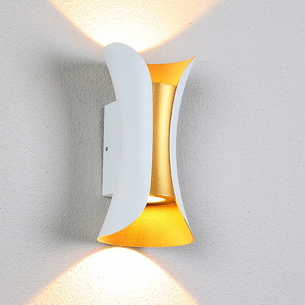 Modern Outdoor Wall Lights, Up Down Sconce Light with Curved Design, Waterproof LED, Available in Multiple Sizes and Colors 9