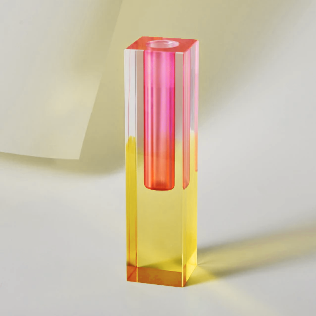 Modern Prism Acrylic Vase – Colorful Desktop Organizer for Floral Displays 10