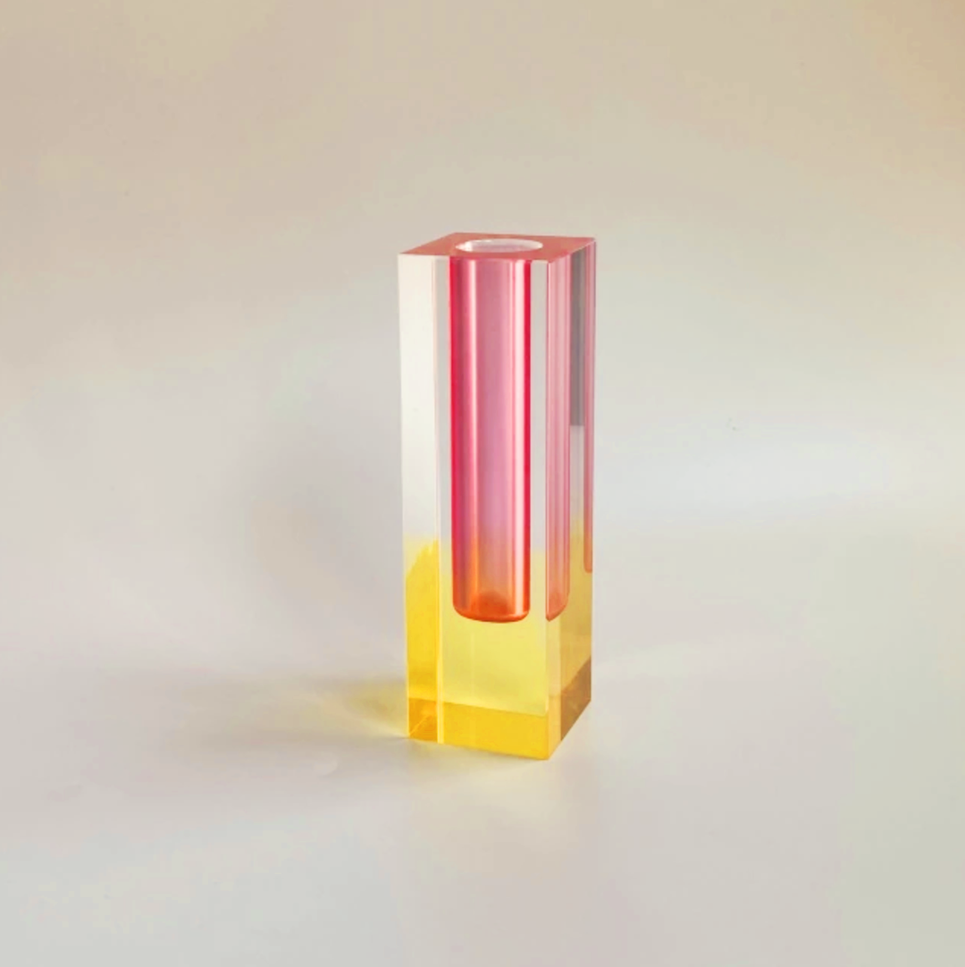 Modern Prism Acrylic Vase – Colorful Desktop Organizer for Floral Displays 12