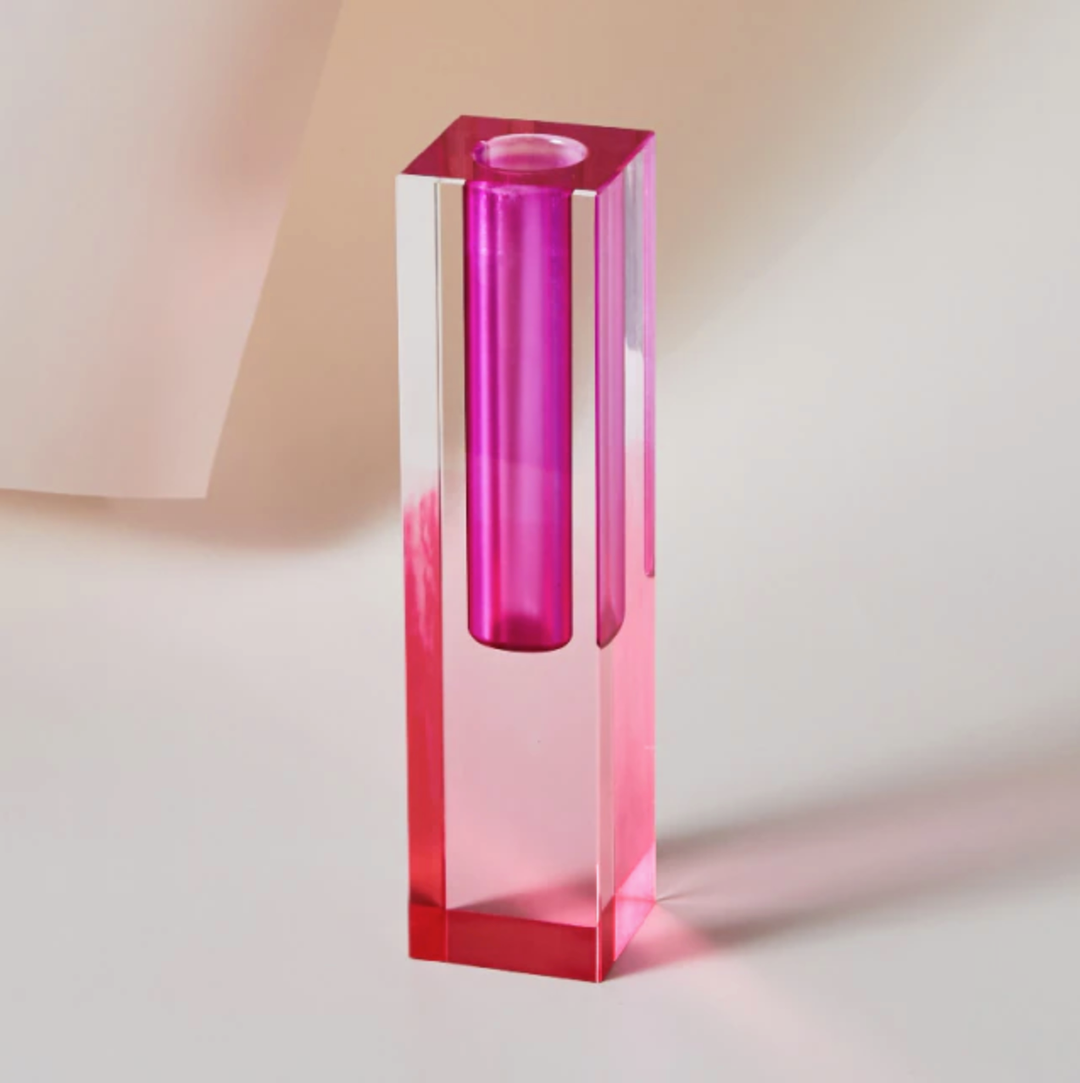 Modern Prism Acrylic Vase – Colorful Desktop Organizer for Floral Displays 17