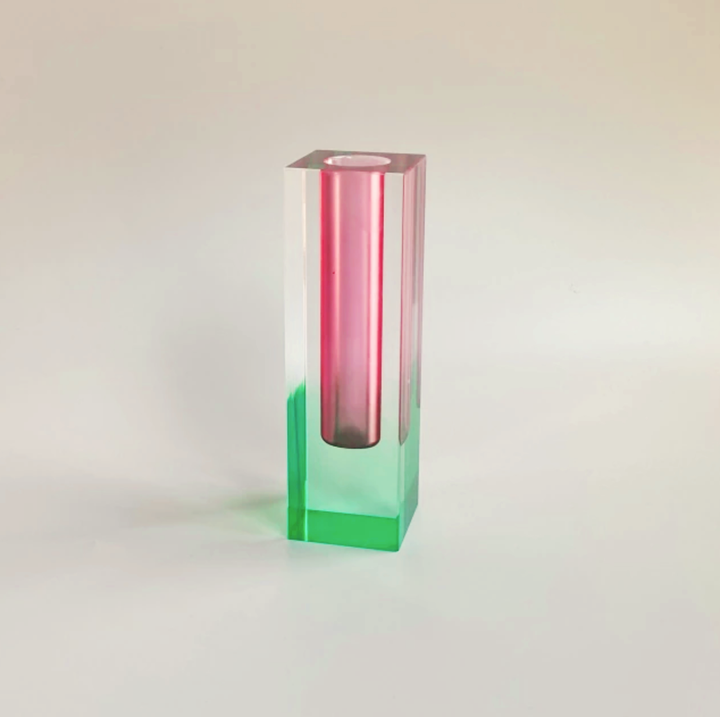 Modern Prism Acrylic Vase – Colorful Desktop Organizer for Floral Displays 18