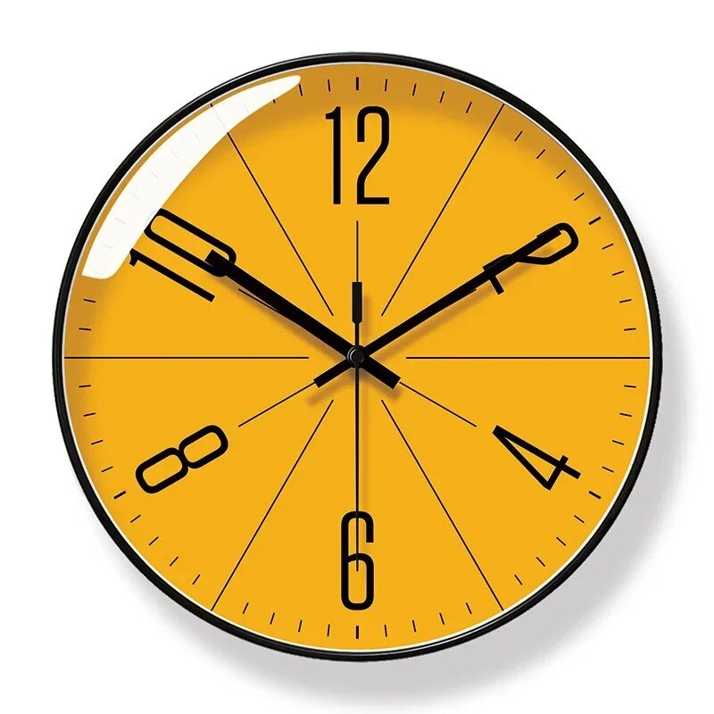 Modern Scandinavian Wall Clock with Silent Quartz Movement – Ø 30 cm Black and White Design 0