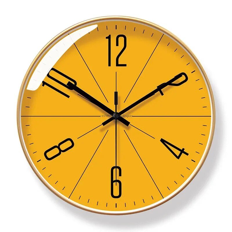 Modern Scandinavian Wall Clock with Silent Quartz Movement – Ø 30 cm Black and White Design 4