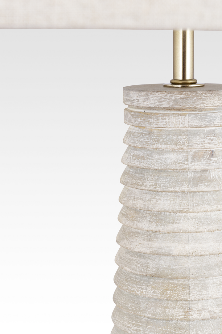Modern Solid Wood Floor Lamp with White Wash Finish – Versatile Minimalist Standing Lamp for Living Room, Bedroom, or Office 2
