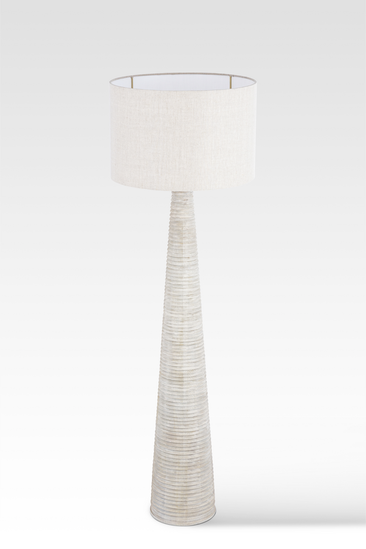 Modern Solid Wood Floor Lamp with White Wash Finish – Versatile Minimalist Standing Lamp for Living Room, Bedroom, or Office 4