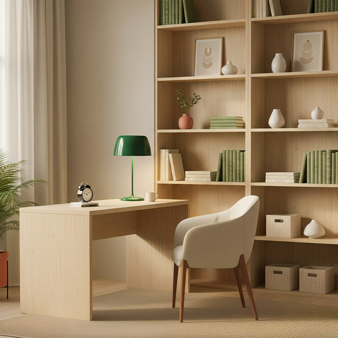Modern Table Lamp for Living Room and Bedroom - Elegant Design with Fabric Shade, Energy Efficient and Versatile Use 4