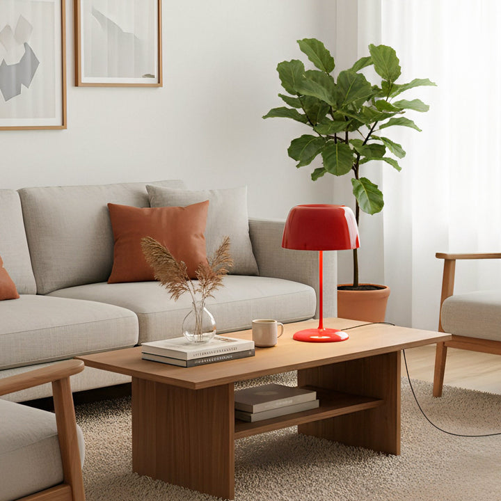 Modern Table Lamp for Living Room and Bedroom - Elegant Design with Fabric Shade, Energy Efficient and Versatile Use 5