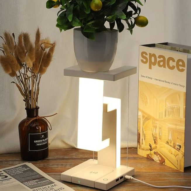 Modern Table Lamp with Floating Tensegrity Design and Wireless Charging Station – Stylish Desk and Bedside Lamp for Bedroom and Office 6