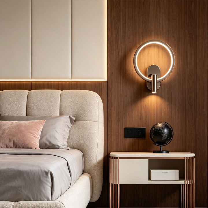 Modern Wall-Mounted Sconce Light with Rotatable 350° Spotlight – Available in Ceramic White, Pearl Black, and Mirror Silver 1