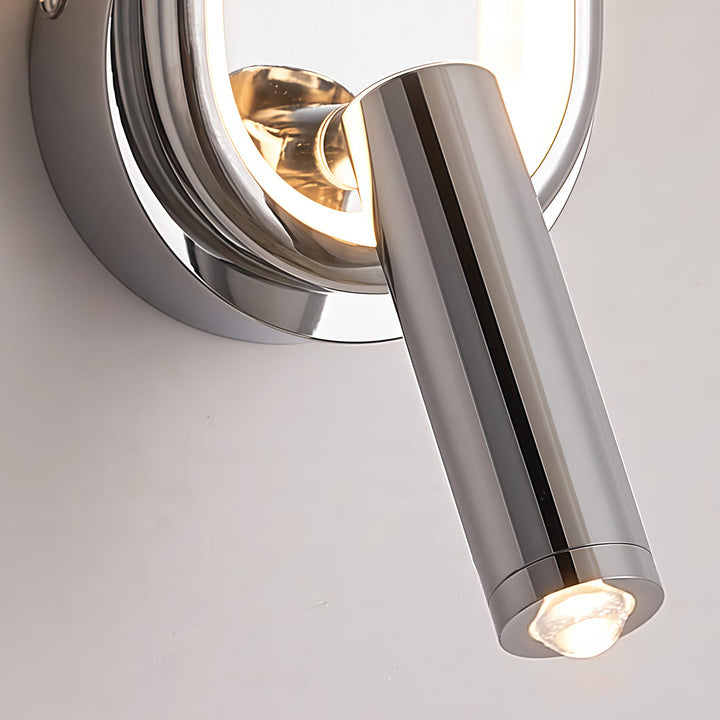 Modern Wall-Mounted Sconce Light with Rotatable 350° Spotlight – Available in Ceramic White, Pearl Black, and Mirror Silver 5