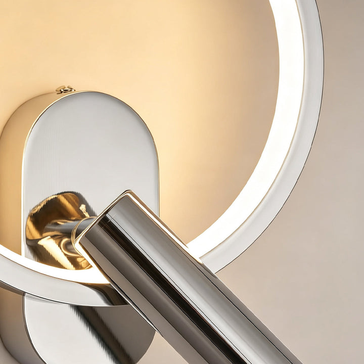 Modern Wall-Mounted Sconce Light with Rotatable 350° Spotlight – Available in Ceramic White, Pearl Black, and Mirror Silver 6