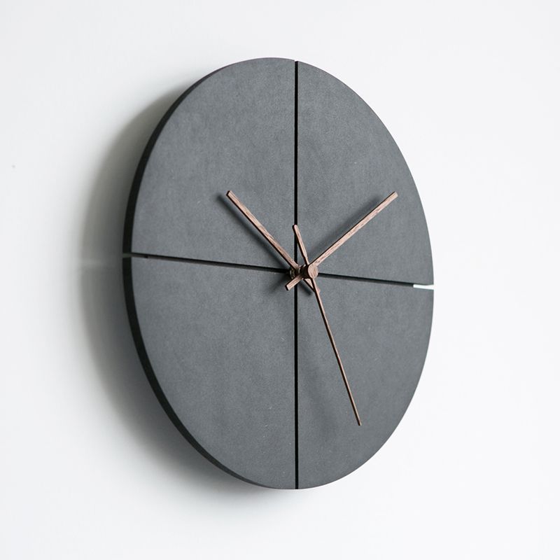Modern Wall Clock Decor with Unique Quadrant Design – Silent 30 cm Matte Black Timepiece for Home or Office 2