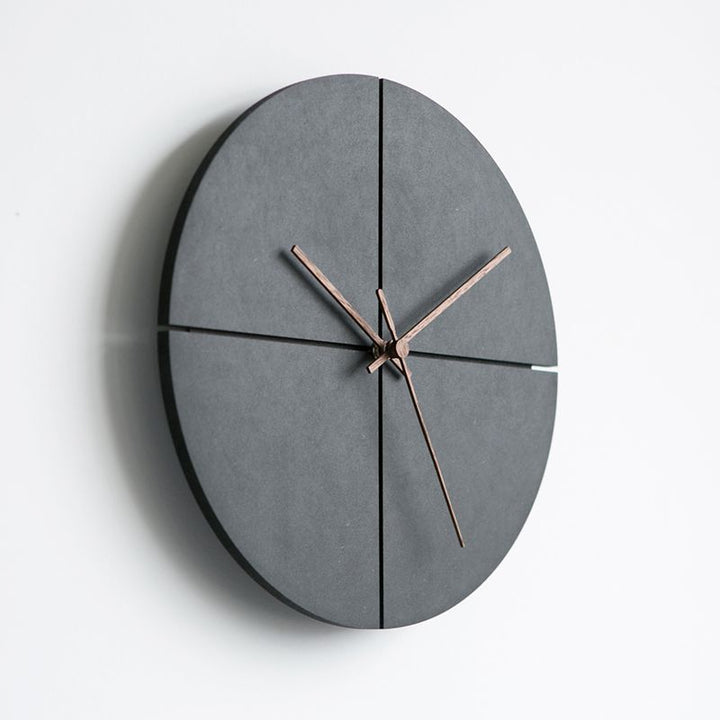 Modern Wall Clock Decor with Unique Quadrant Design – Silent 30 cm Matte Black Timepiece for Home or Office 2