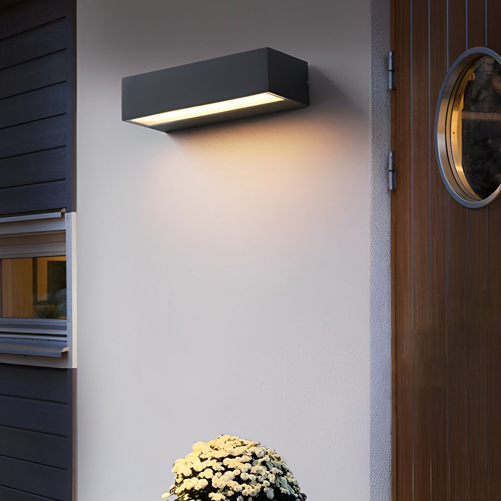 Modern Waterproof LED Porch Light Fixture – Minimalist Design with Four Length Options and Two Color Temperatures 0