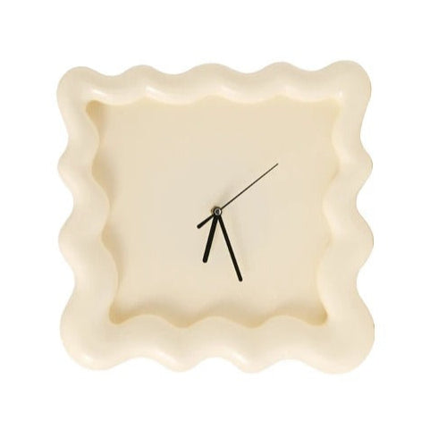 Modern Wavy Wall Clock – Minimalist 3D Design with Artistic Frame in Various Colors 8