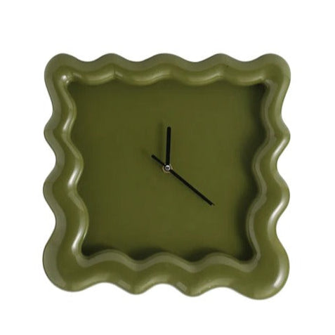 Modern Wavy Wall Clock – Minimalist 3D Design with Artistic Frame in Various Colors 9