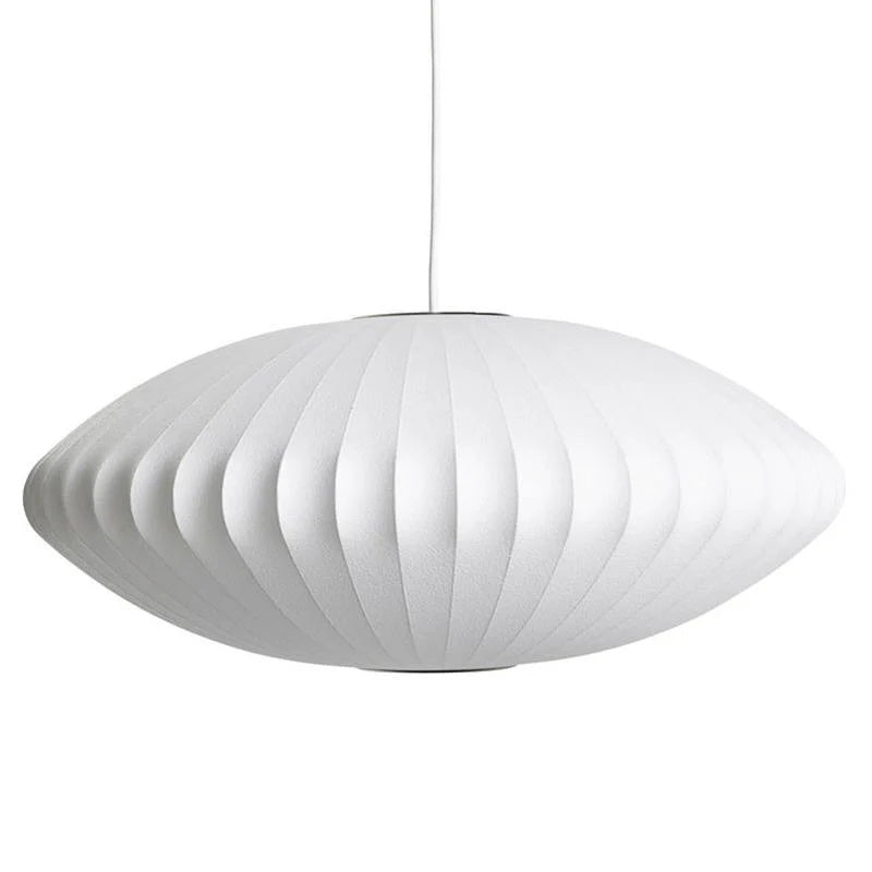 Modern White Pendant Lamp – Stylish Kitchen Pendant Lighting with Steel Wire Frame and Soft Organic Glow 12
