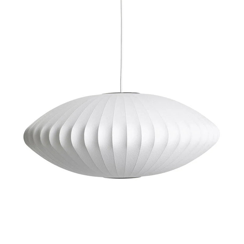 Modern White Pendant Lamp – Stylish Kitchen Pendant Lighting with Steel Wire Frame and Soft Organic Glow 9