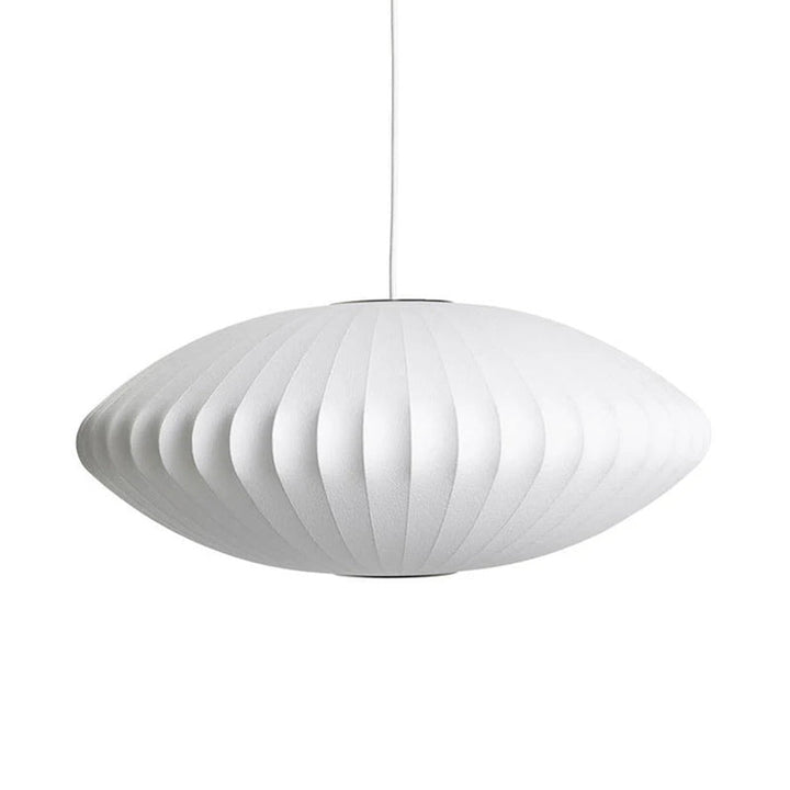Modern White Pendant Lamp – Stylish Kitchen Pendant Lighting with Steel Wire Frame and Soft Organic Glow 9