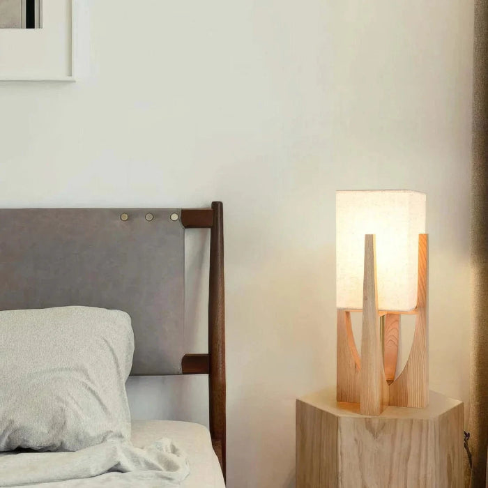 Modern Wooden Floor Lamp with Adjustable LED Lighting – Elegant Walnut Design for Living Room Ambiance 2