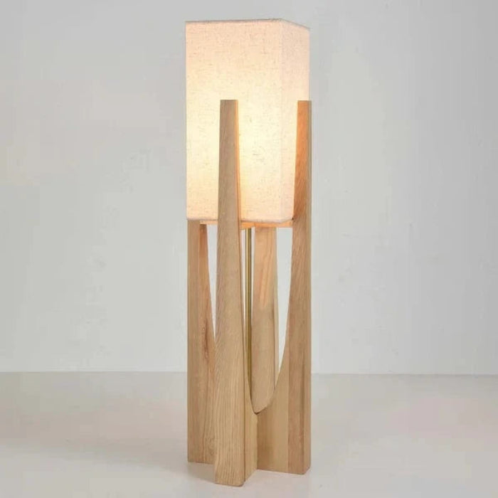 Modern Wooden Floor Lamp with Adjustable LED Lighting – Elegant Walnut Design for Living Room Ambiance 8
