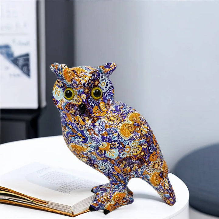 Moonlit Owl Decorative Wall Sculpture – Ethereal Resin Art for Serene Home Décor 2