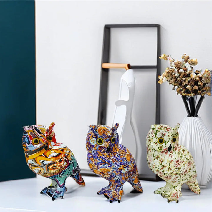 Moonlit Owl Decorative Wall Sculpture – Ethereal Resin Art for Serene Home Décor 4