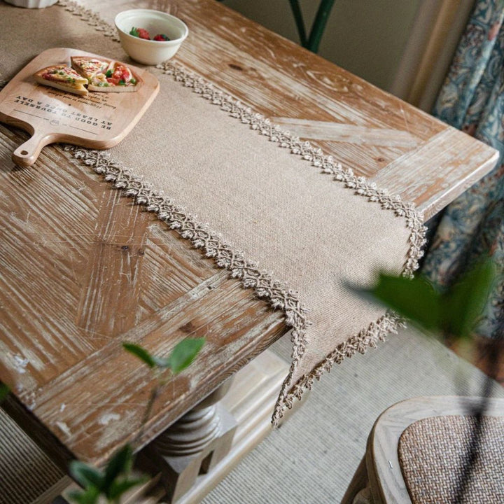 Natural Jute Table Runner – Rustic Bohemian Elegance for Dining and Events 1