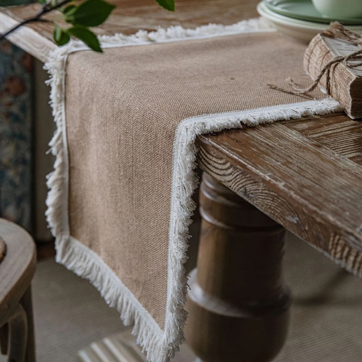 Natural Jute Table Runner – Rustic Bohemian Elegance for Dining and Events 3