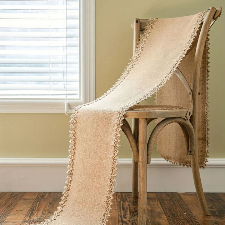 Natural Jute Table Runner – Rustic Bohemian Elegance for Dining and Events 4