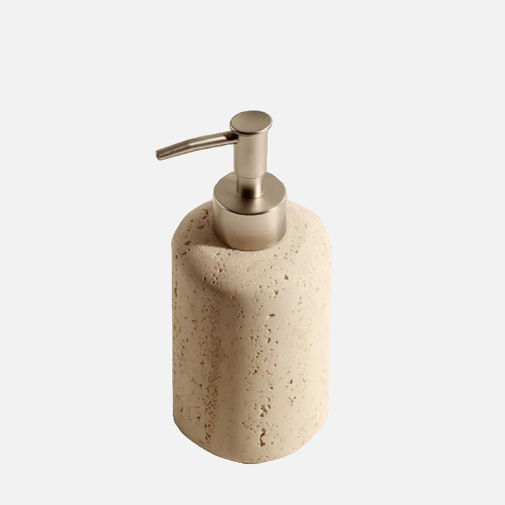 Natural Travertine Stone Bathroom Accessories Set – Elegant Beige Finish 13