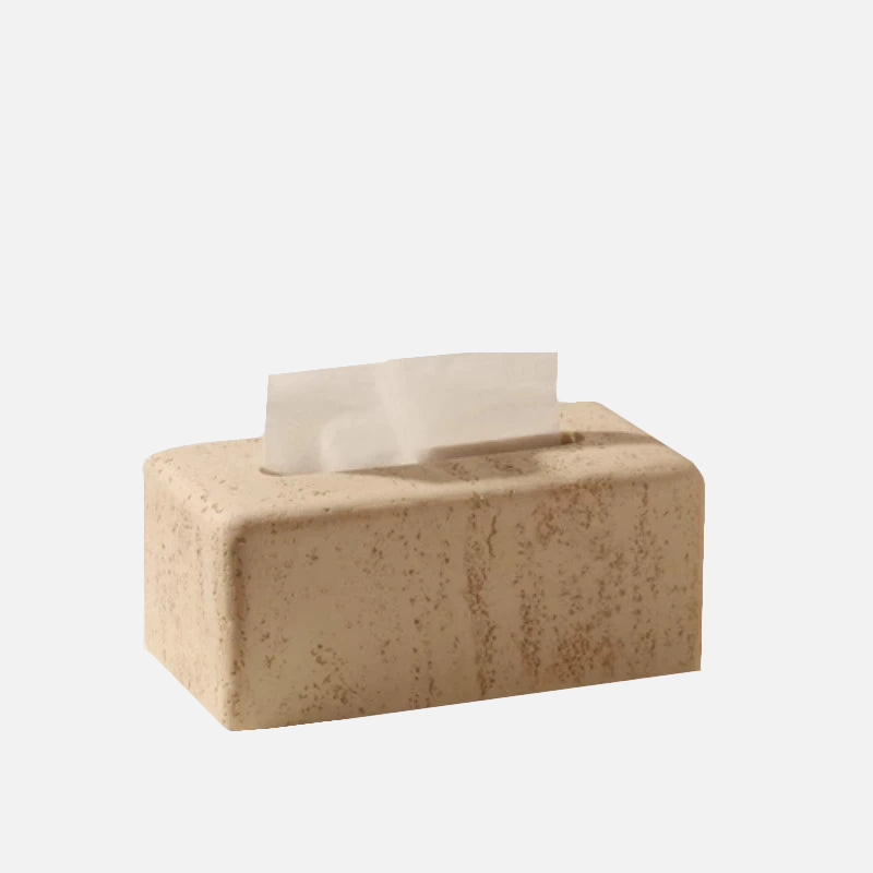 Natural Travertine Stone Bathroom Accessories Set – Elegant Beige Finish 9