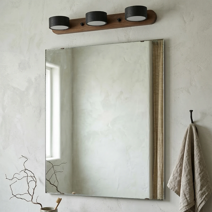 Natural Travertine Wall Light with Adjustable LED Shades – Modern Sconce for Bathroom and Living Room Decor 11