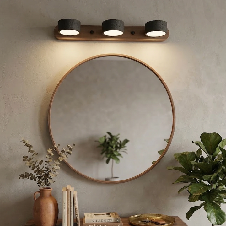 Natural Travertine Wall Light with Adjustable LED Shades – Modern Sconce for Bathroom and Living Room Decor 15