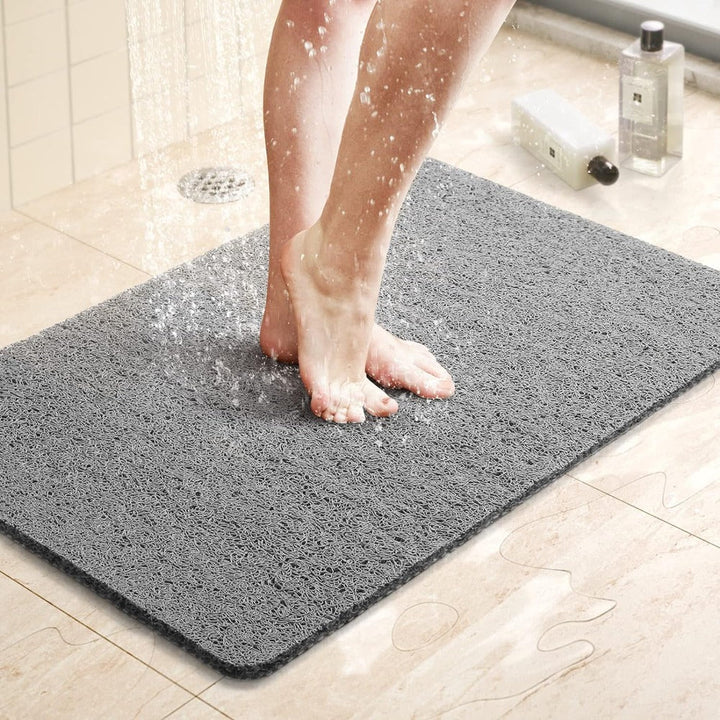 Non-Slip Shower Mat with Soft Loofah Texture, Quick-Dry Design and Advanced Drainage System for Safety and Comfort 1