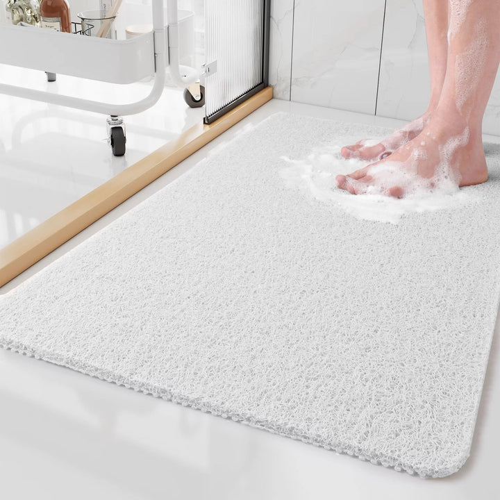 Non-Slip Shower Mat with Soft Loofah Texture, Quick-Dry Design and Advanced Drainage System for Safety and Comfort 6