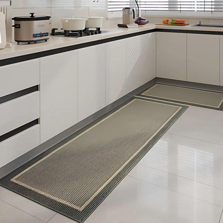 Non-Slip Washable Kitchen Mat Set - Anti-Fatigue Kitchen Floor Mats with Ribbed Surface and Rubber Backing - Two-Piece L-Shaped Design 7