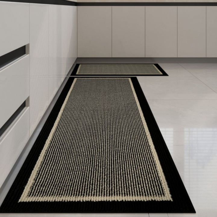 Non-Slip Washable Kitchen Mat Set - Anti-Fatigue Kitchen Floor Mats with Ribbed Surface and Rubber Backing - Two-Piece L-Shaped Design 8