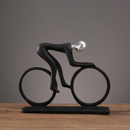 Nordic Abstract Cyclist Sculpture – Modern Home Decor Accent 2