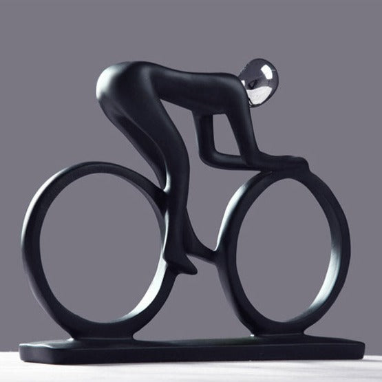 Nordic Abstract Cyclist Sculpture – Modern Home Decor Accent 4