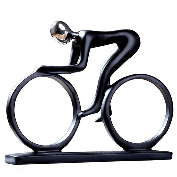 Nordic Abstract Cyclist Sculpture – Modern Home Decor Accent 7