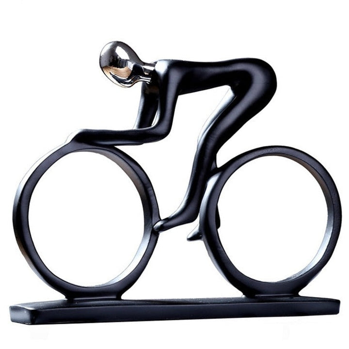 Nordic Abstract Cyclist Sculpture – Modern Home Decor Accent 7