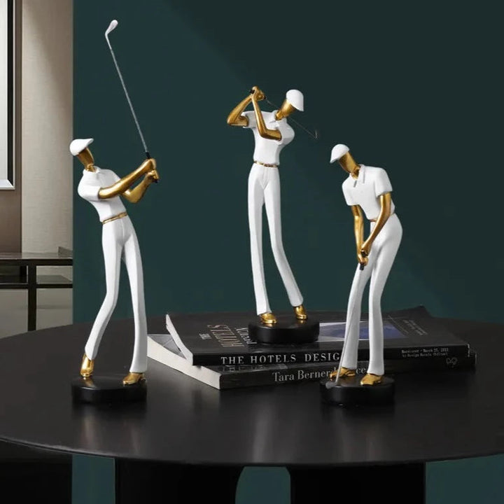 Nordic Abstract Golfer Sculptures in High-Quality Resin for Home and Office Décor – Modern Artistic Sports Figurines 2