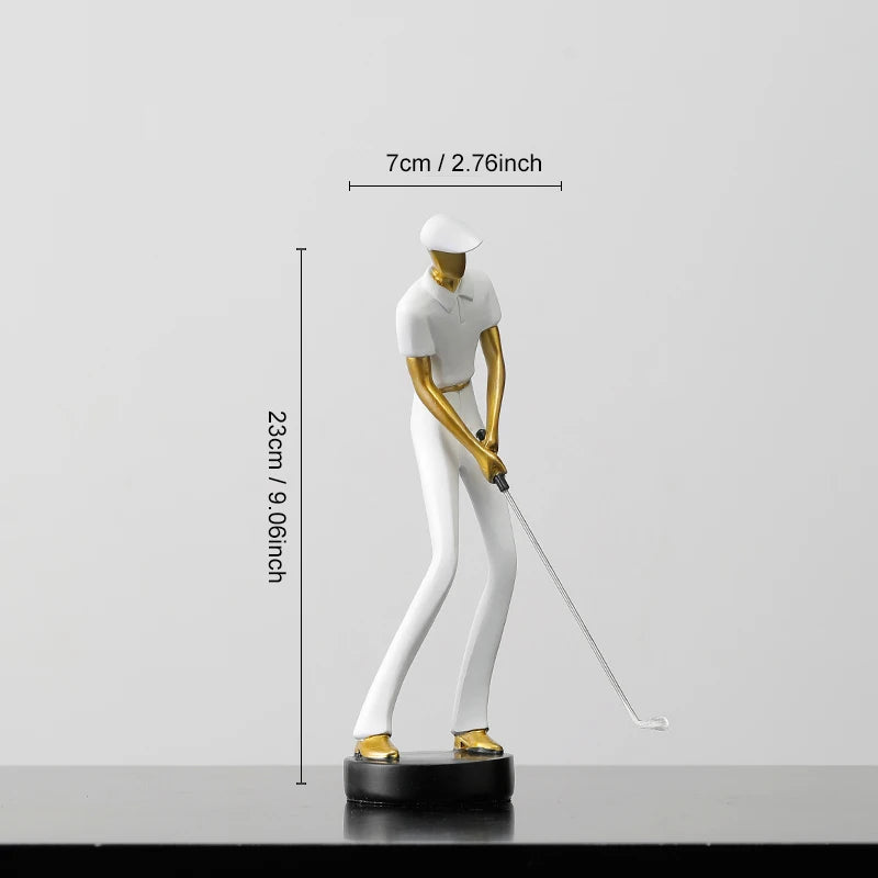Nordic Abstract Golfer Sculptures in High-Quality Resin for Home and Office Décor – Modern Artistic Sports Figurines 6