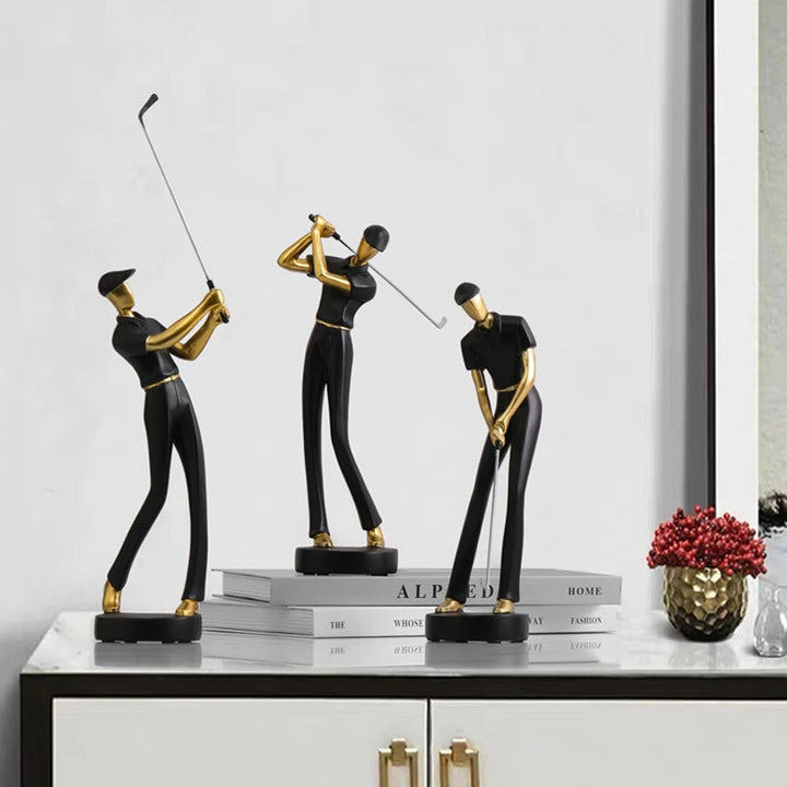 Nordic Abstract Golfer Sculptures in High-Quality Resin for Home and Office Décor – Modern Artistic Sports Figurines 8